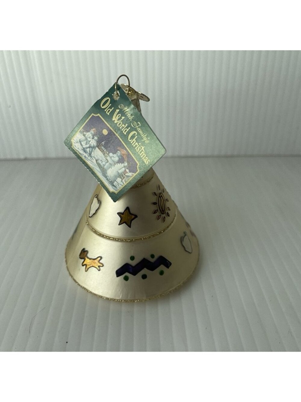 Old World Christmas OWC Teepee Native American Glass Ornament with Tag 2001